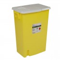 SharpSafety Chemotherapy Container 18 Gallon, Hinged Lid - Yellow