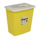 SharpSafety Chemotherapy Container 8 Gallon, Hinged Lid Yellow - 10ct