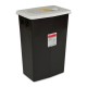 SharpSafety RCRA Hazardous Waste Slide Lid 8 Gallon Black - 10ct