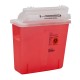 SharpSafety Safety Container 5 Quart Transparent Red - 20ct