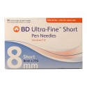 BD Ultra-Fine Short Pen Needles 5/16 inch 31 Gauge - Box of 90