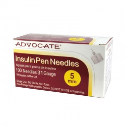 Advocate Pen Needles 31G 5mm (3/16") 100/bx - Case of 6