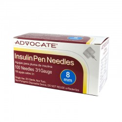 Advocate Pen Needles 31G 8mm (5/16") 100/bx - Case of 12