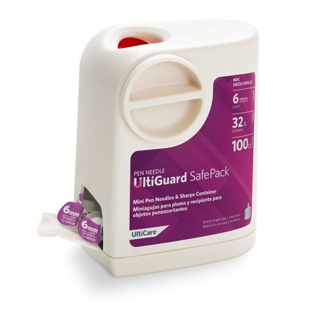 UltiGuard Mini Pen Needles 32g 6mm 100 Count- Diabetesteststripswholesale