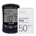 Arkray GlucoCard Vital Glucose Meter Kit Black and 50 Strips