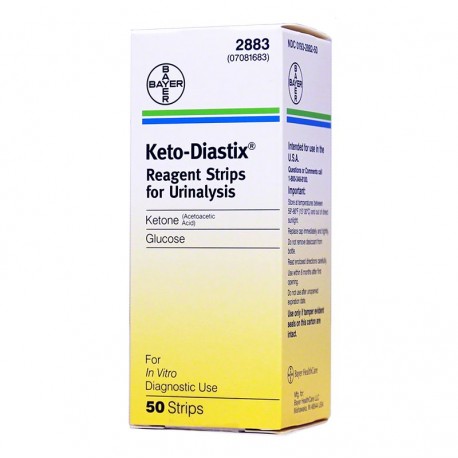 Keto-Diastix Strips for Urinalysis Ketone & Glucose 50/bx Case of 12- Diabetesteststripswholesale