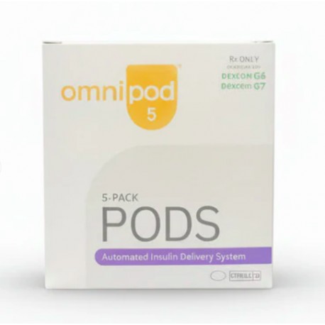Omnipod 5 Pods (Pack of 5) - Compatible with Dexcom G6 & G7- Diabetesteststripswholesale
