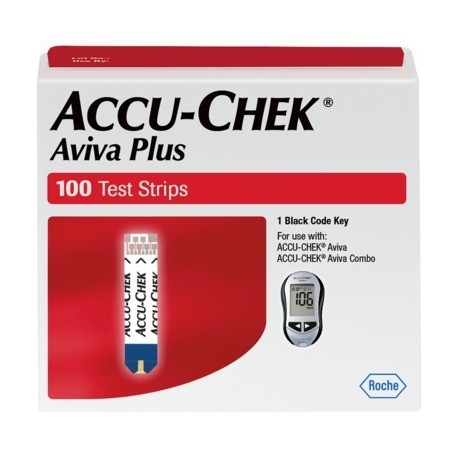 ACCU-CHEK Aviva Plus Blood Glucose Test Strips 100 Count- Diabetesteststripswholesale