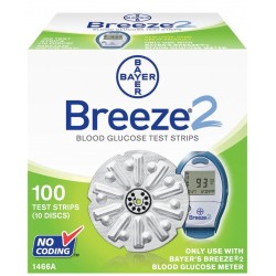 Bayer BREEZE 2 Test Strips 100 Count