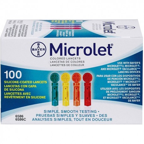 Bayer Color Microlet Lancets 100 Count- Diabetesteststripswholesale