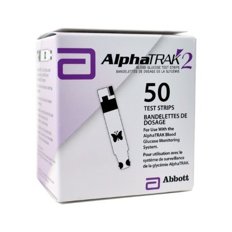 Alpha TRAK2 Blood Glucose Test Strips 50 Count- Diabetesteststripswholesale