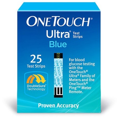 OneTouch Ultra Blue Test Strips 25 Count- Diabetesteststripswholesale