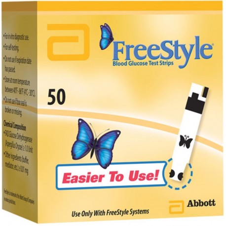 Abbott FreeStyle Blood Glucose Test Strips 50 Count- Diabetesteststripswholesale