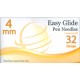 Easy Glide Pen Needles 32 Gauge - 4mm