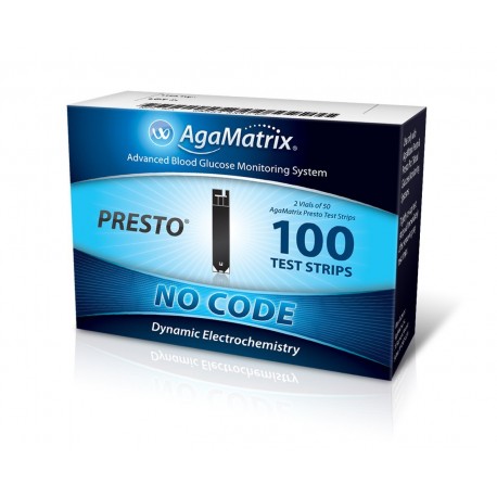 AgaMatrix Presto Blood Glucose Test Strips 100ct- Diabetesteststripswholesale