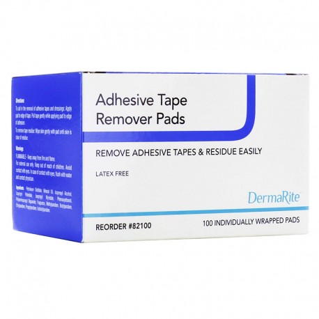 DermaRite Adhesive Tape Remover Pads Box of 100- Diabetesteststripswholesale