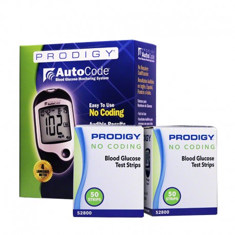 Prodigy Blood Glucose Test Strips 200/bx w/ Meter Kit- Diabetesteststripswholesale