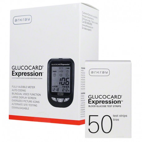 Arkray Glucocard Expression Blood Glucose Monitoring Kit and 50 Strips- Diabetesteststripswholesale