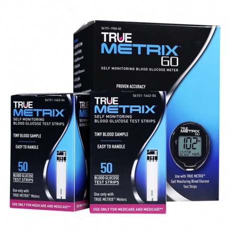 TRUE METRIX GO Blood Glucose Meter With 100 TRUE METRIX Test Strips- Diabetesteststripswholesale