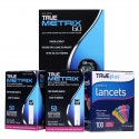 TRUE METRIX GO Blood Glucose Meter With 100 Strips and 33G Lancets