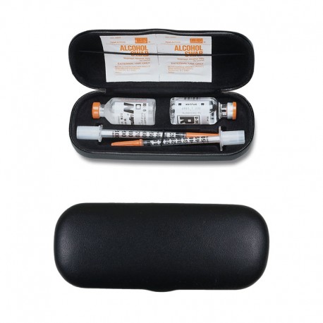 DI Insulin & Syringe Carrying Case - Black- Diabetesteststripswholesale