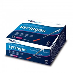 TRUEplus U-100 Insulin Syringes 29G 1cc 1/2" 100/box Case of 5