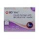 BD Veo Syringes 31g 3/10cc 6mm Half Unit Markings 100 Count