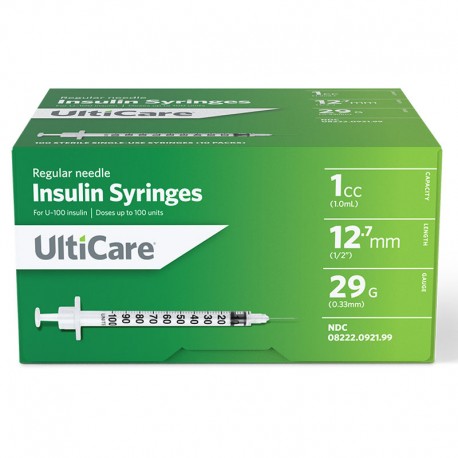 UltiCare Ulti-Fine U-100 Syringes 29G 1cc 12mm- Diabetesteststripswholesale