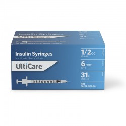 UltiCare U-100 Syringes 31G 1/2cc 6mm 100 Count