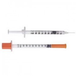 BD U-100 28G Insulin Syringe Micro-Fine IV Needle 1/2 inch 1ml 100ct