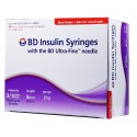 BD Ultra-Fine Insulin Syringes Short Needle 31g 3/10cc 5/16in 90/bx Case of 5