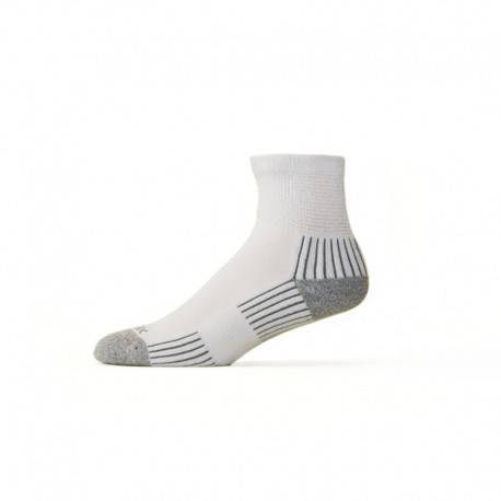 Ecosox Diabetic Bamboo Quarter Socks White/Gray MD 6-pack- Diabetesteststripswholesale