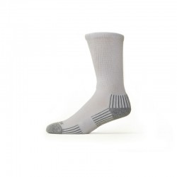 Ecosox Diabetic Bamboo Crew Socks White/Gray LG 3-pack