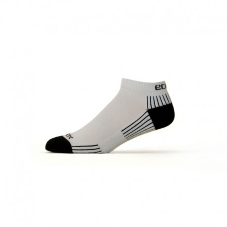 Ecosox Diabetic Bamboo Lo-Cut Socks White/Black MD 6-pack- Diabetesteststripswholesale