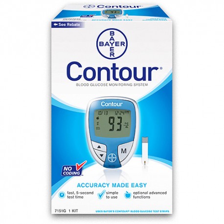 Bayer Contour Blood Glucose Meter Kit- Diabetesteststripswholesale