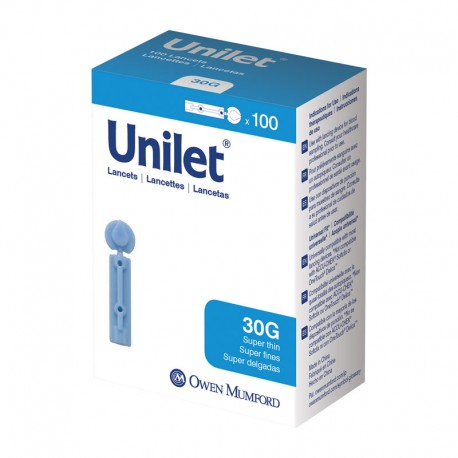 Owen Mumford Unilet Super-Thin Lancets 30 Gauge Pack of 6- Diabetesteststripswholesale