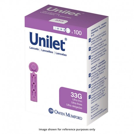 Owen Mumford Unilet Micro-Thin Lancets 33 Gauge Pack of 6- Diabetesteststripswholesale