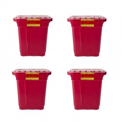 BD Extra-Large Sharps Collector 9 Gallon Red 8/bx 305615 Case of 4