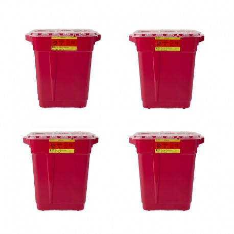 BD Extra-Large Sharps Collector 9 Gallon Red 8/bx 305615 Case of 4- Diabetesteststripswholesale