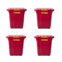 BD Extra-Large Sharps Collector 9 Gallon Red 8/bx 305615 Case of 4